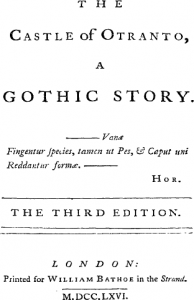 Das Titelbild der 3. Auflage von The Castle of Otranto - A Gothic Story von Horace Walpole