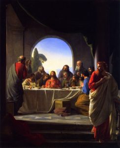 Judas verlässt das letzte Abendmahl