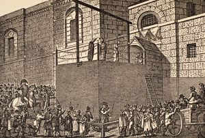Galgen beim Newgate Prison, ca. 1800